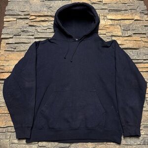 Vintage 1990s World Industries Skate Board Grunge Hoodie Sweatshirt Mens XL Blue